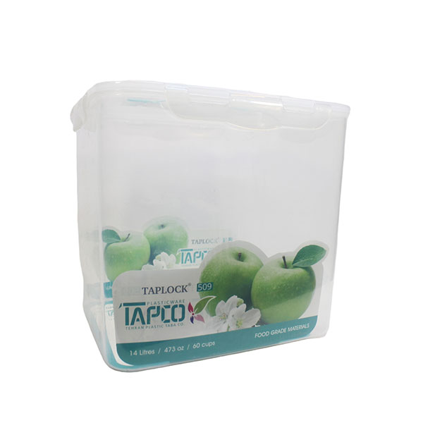 تاپلاک مستطیلی کد 509 مناسب برای نگهداری در یخچال و فریزر قابل استفاده در ماکروویو افزایش ماندگاری مواد غذایی قابل شستشو در ماشین ظرف شویی شفاف مثل شیشه سبکتر از شیشه مقاوم در برابر شکستن